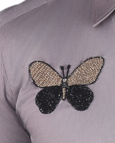 "BUTTERFLY HANDMADE EMBROIDERY SHIRT"