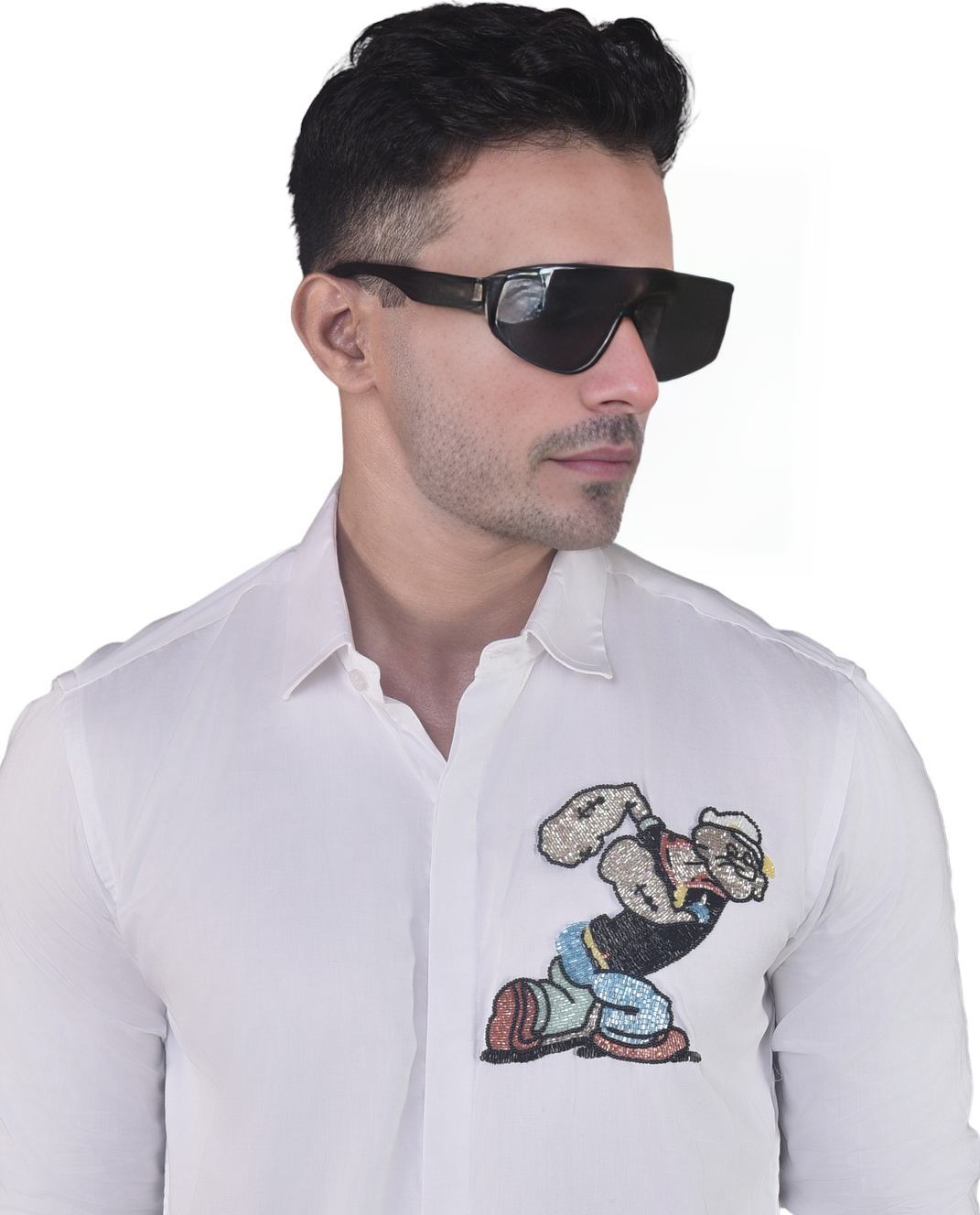 HAND MADE EMBROIDERY POPEYE DESIGNED SHIRT