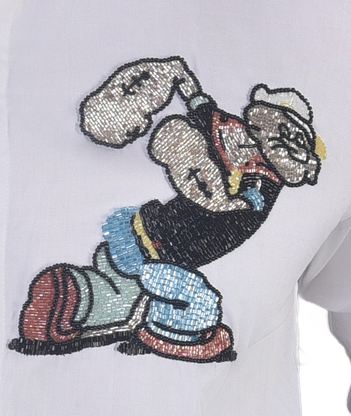 HAND MADE EMBROIDERY POPEYE DESIGNED SHIRT