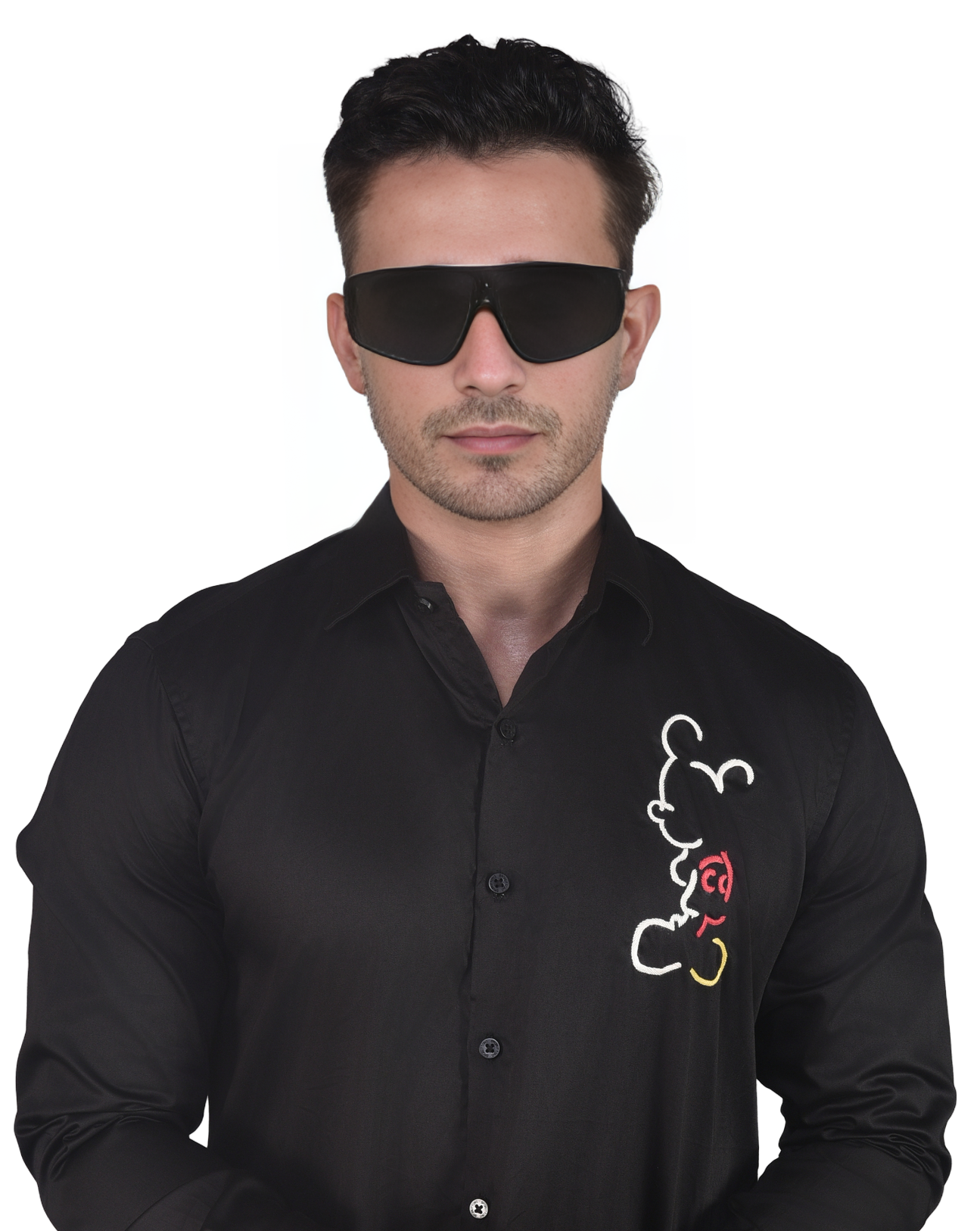 MICKEY MOUSE EMBROIDERY ON A SHIRT