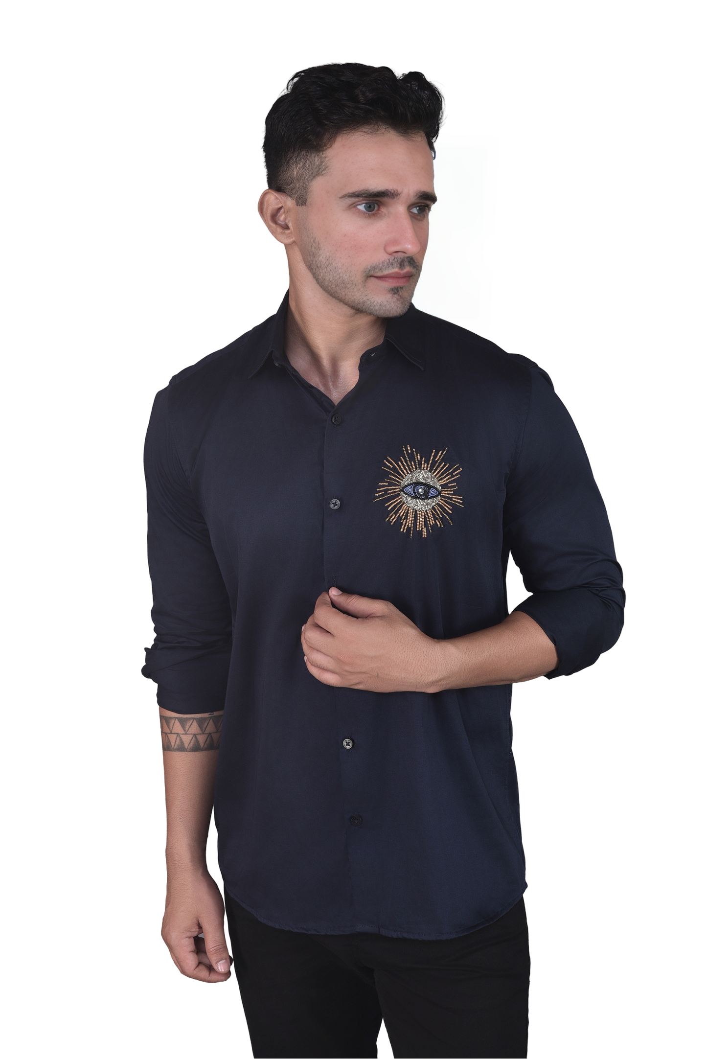 BIG BOSS EYE EMBROIDERED ON A SHIRT