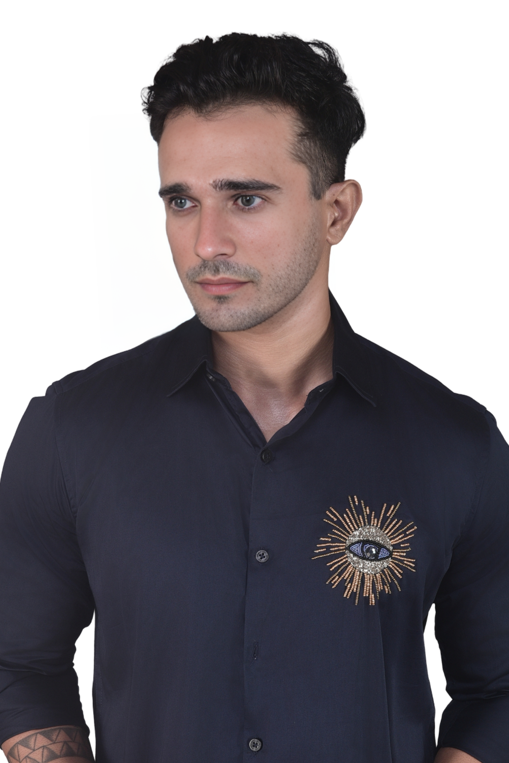 BIG BOSS EYE EMBROIDERED ON A SHIRT