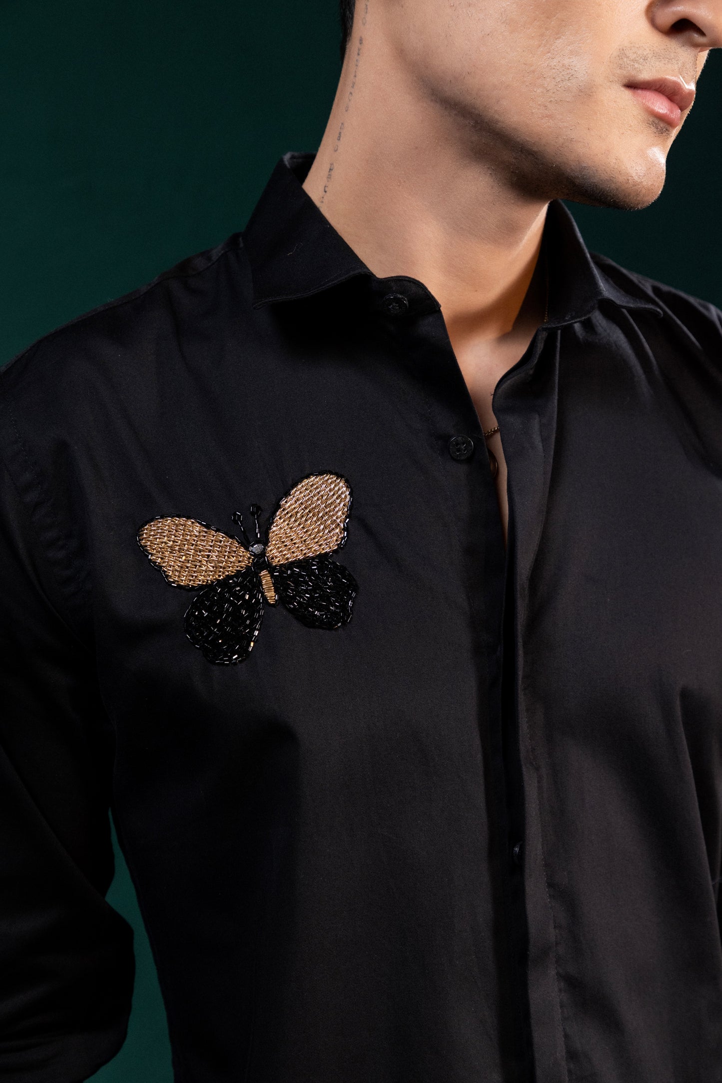 "BUTTERFLY HANDMADE EMBROIDERY SHIRT"