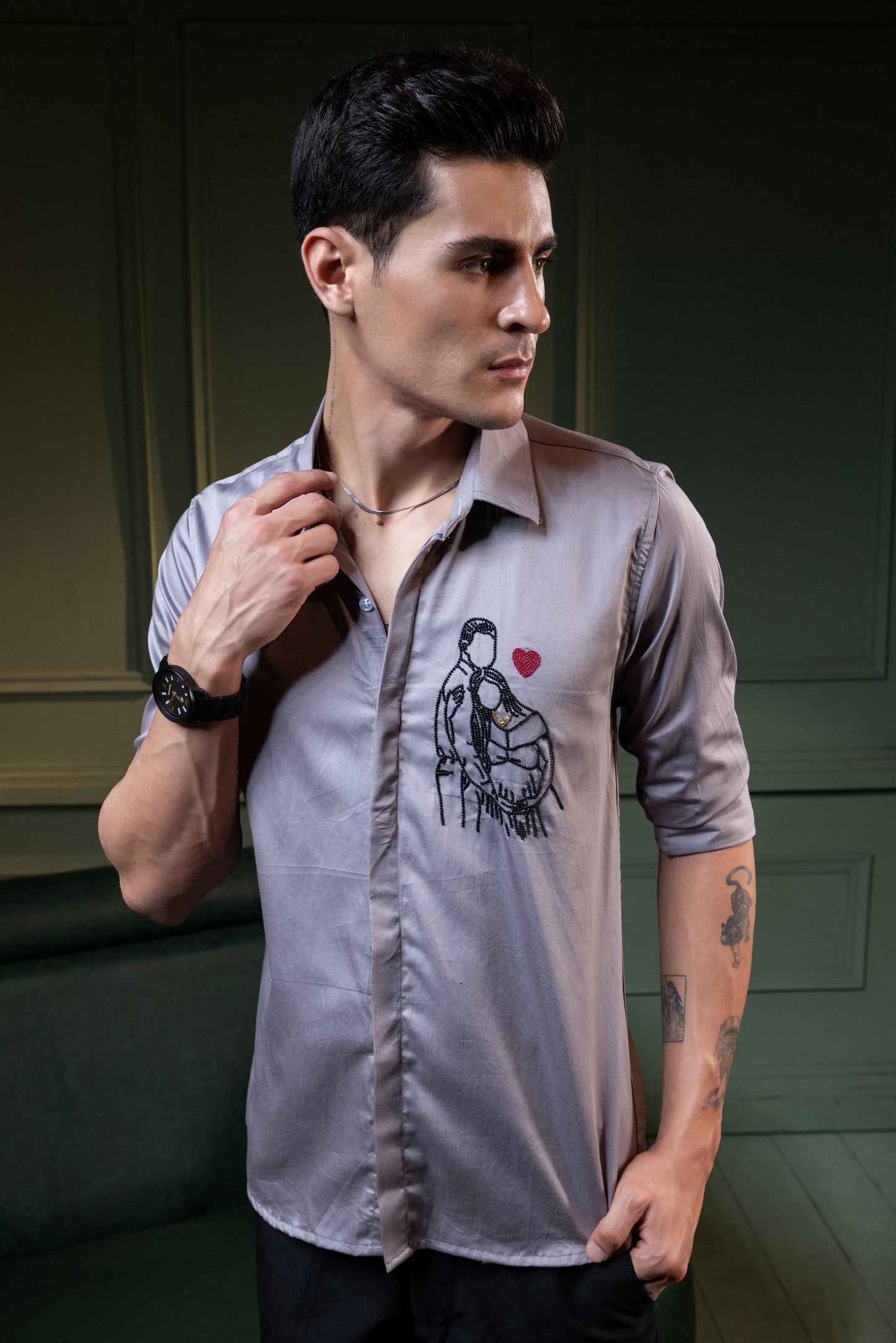 "EMBROIDERED SHIRT FOR BABY SHOWER"