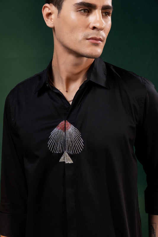 "SPADE" EMBROIDERED ON A SHIRT