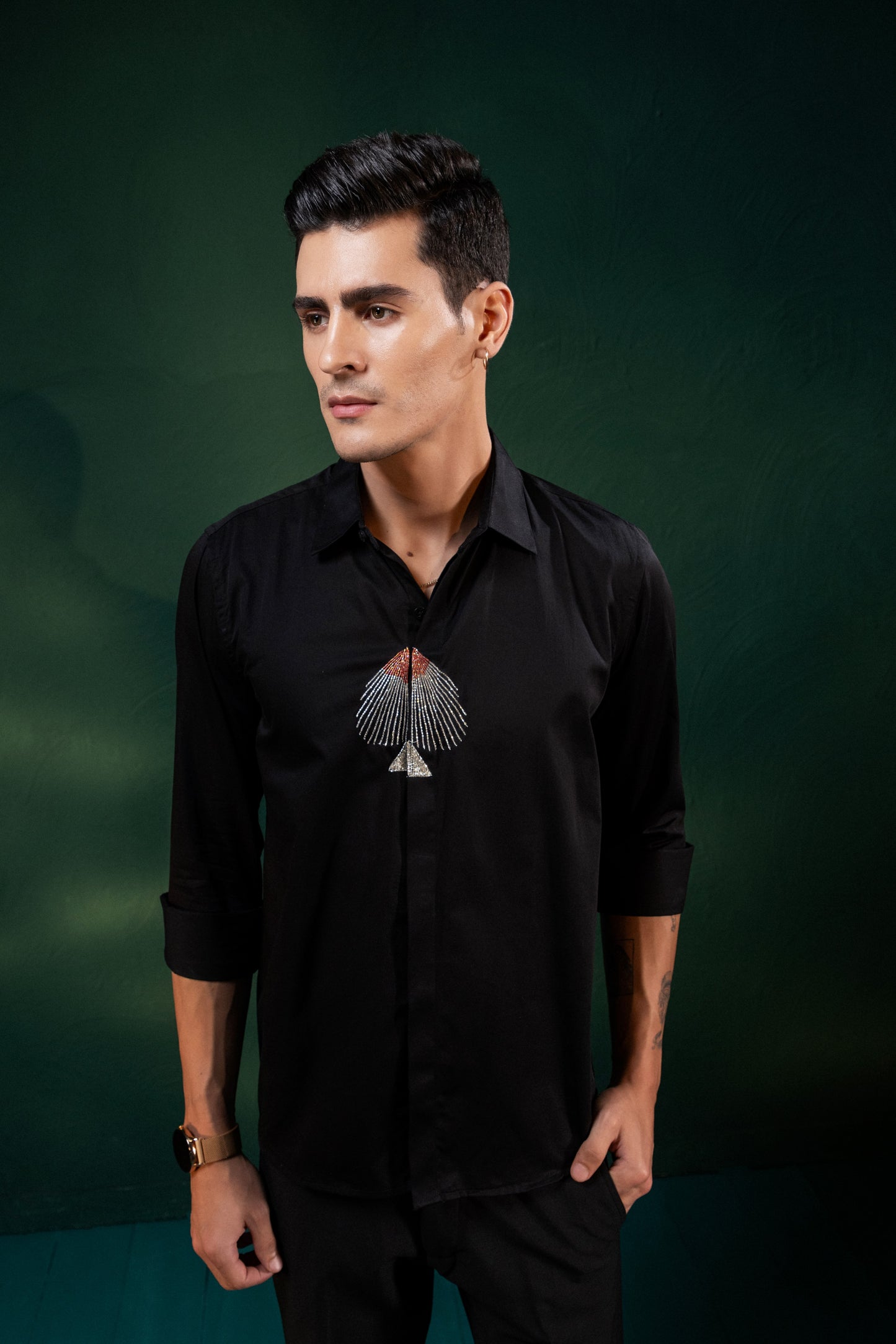 "SPADE" EMBROIDERED ON A SHIRT