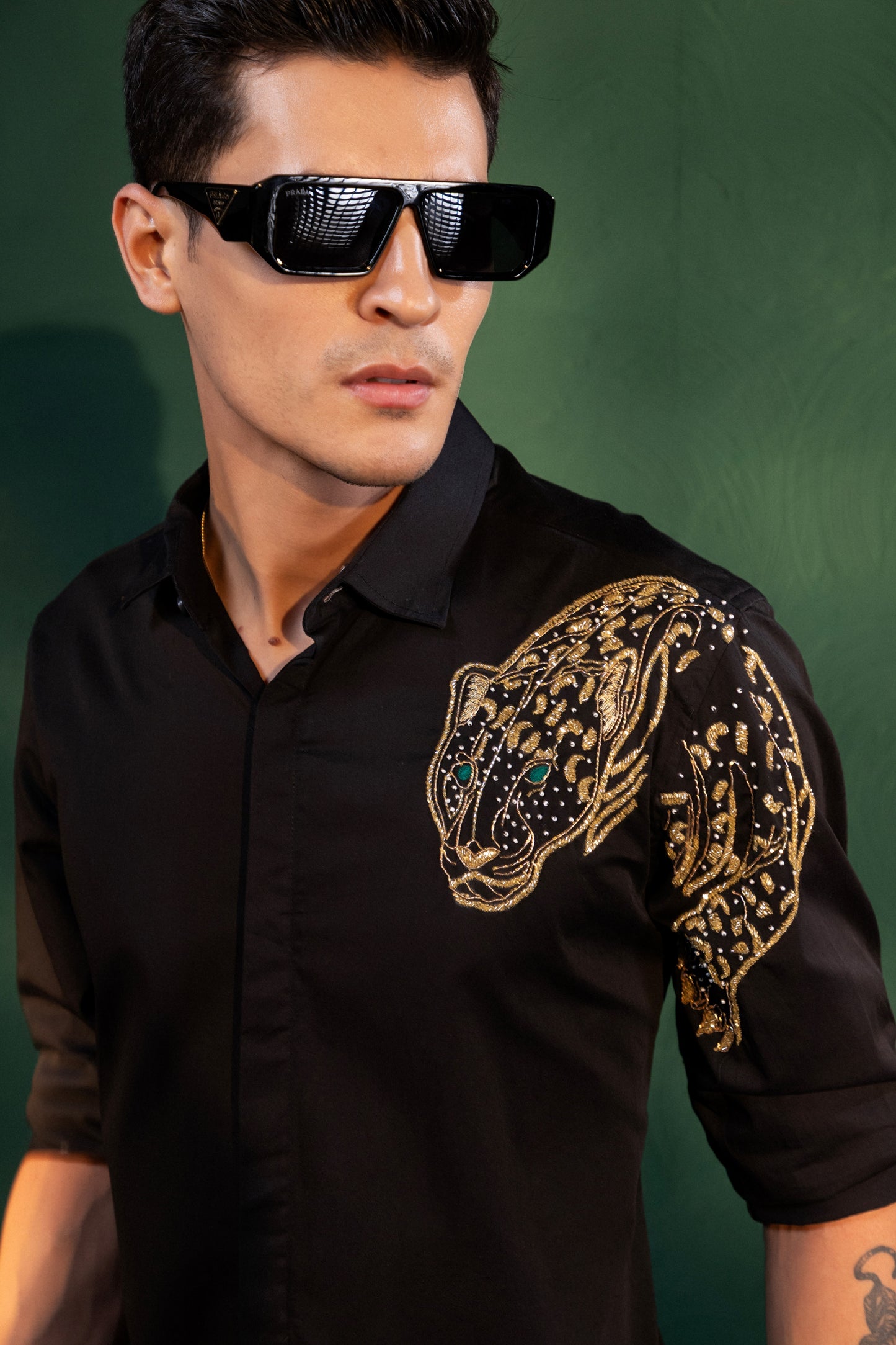 "LION" EMBROIDERED ON A SHIRT