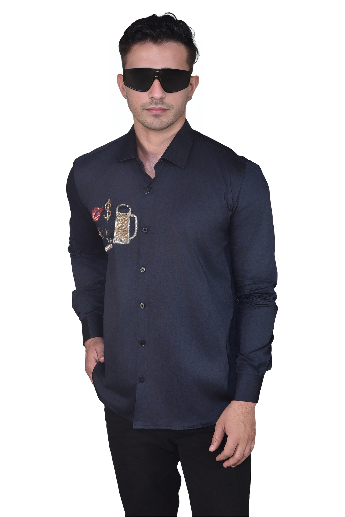 SHIRT PERFECTLY EMBROIDERED FOR A PARTY