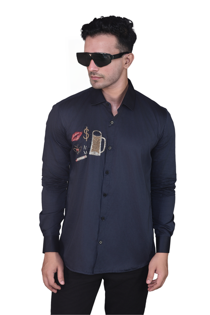 SHIRT PERFECTLY EMBROIDERED FOR A PARTY