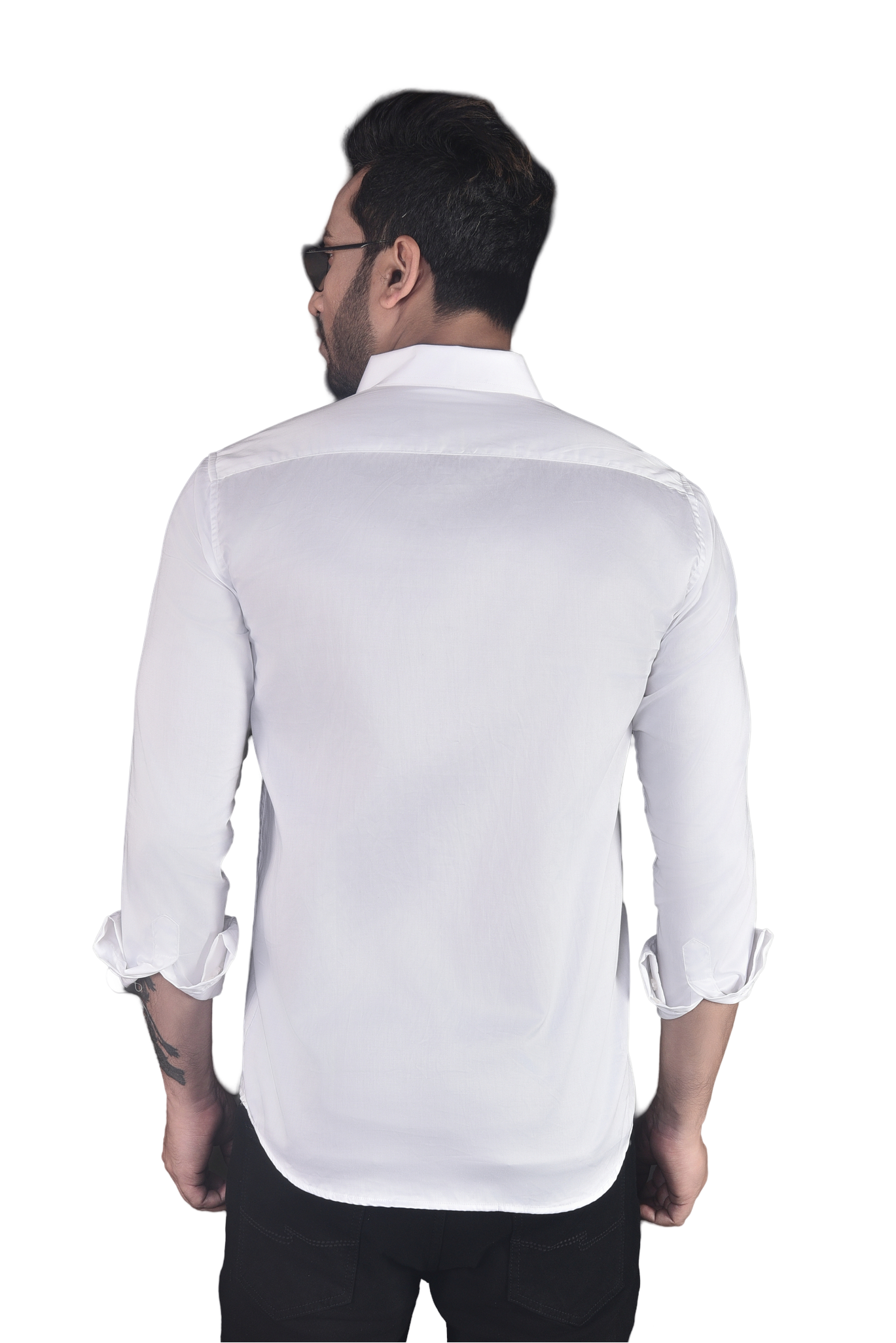 BEAUTIFUL FLOWER EMBROIDERY ON A WHITE SHIRT