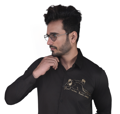 'REAL MEN HAVE CURVES' HAND CRAFTED ON A SHIRT