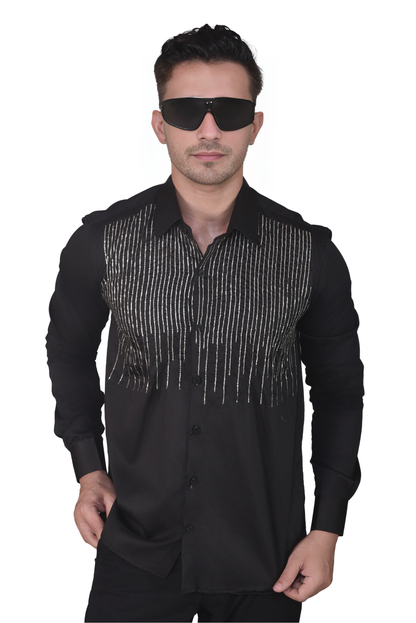 BLACK PARTYWEAR SHIRT
