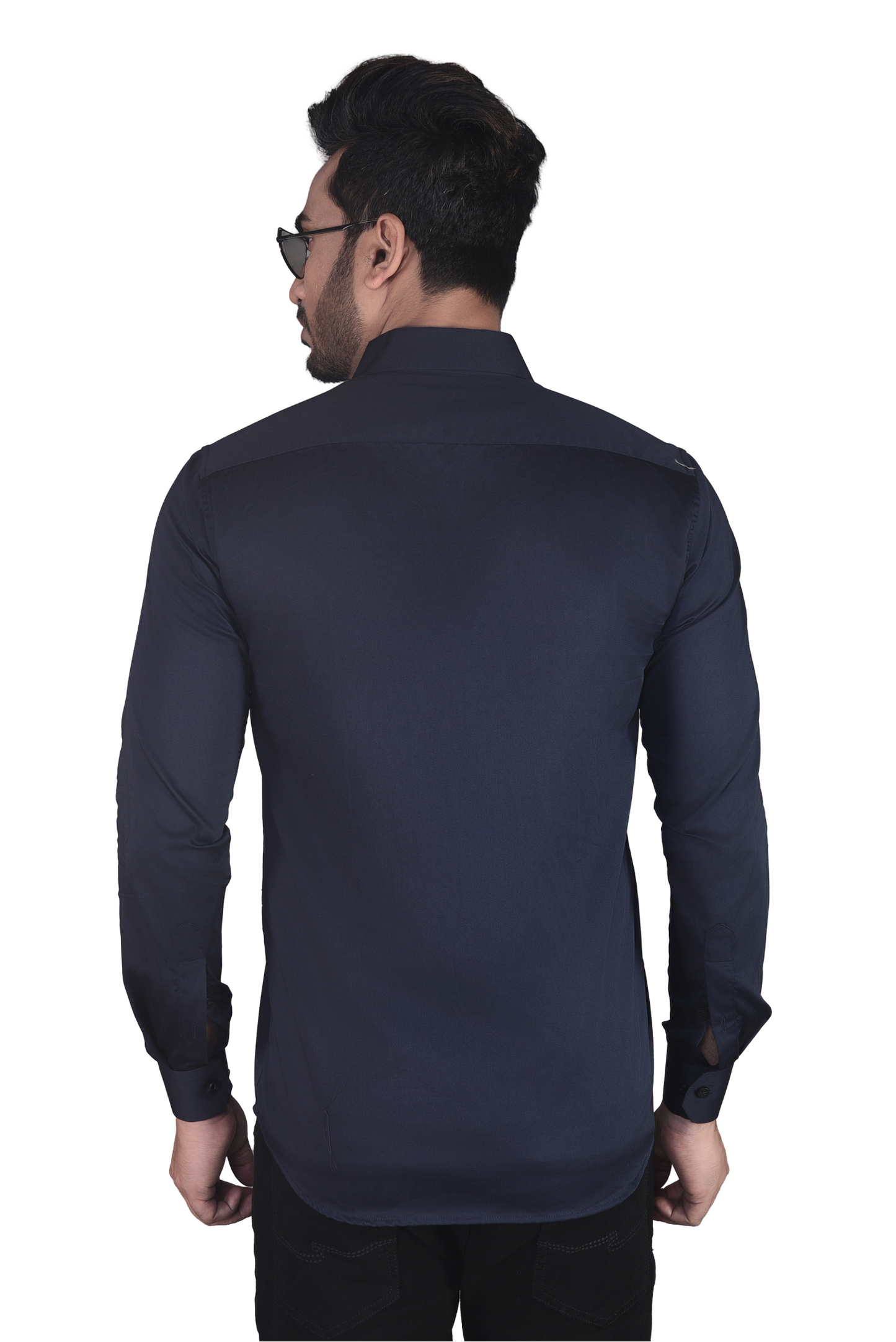 FLAMINGO EMBROIDERED IN NAVY BLUE