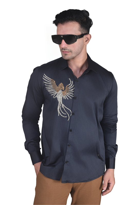 ANGEL BIRD BEAUTIFULLY EMBROIDERED ON A SHIRT