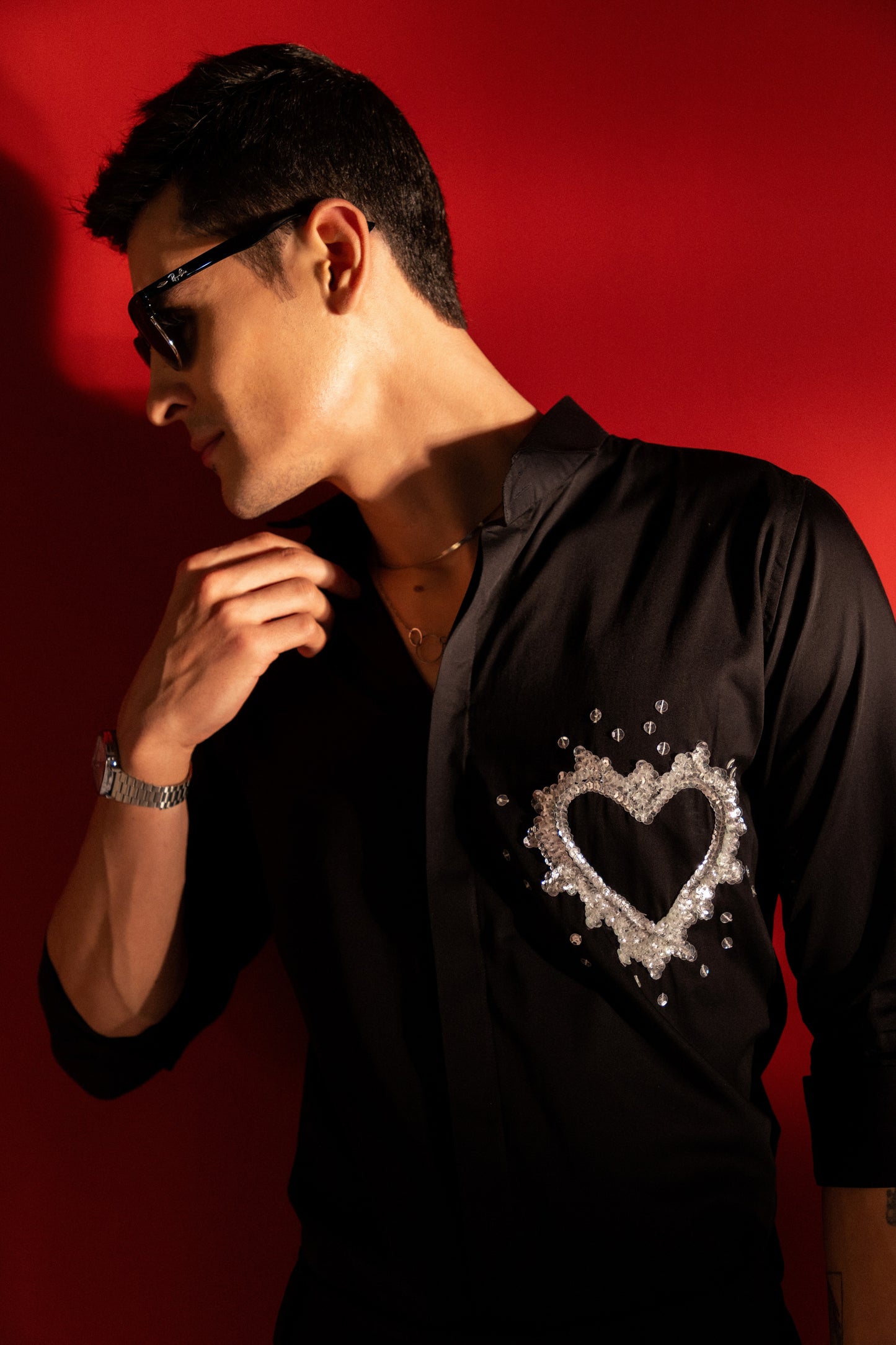 SEQUINNED HEART EMBROIDERY FOR PARTIES
