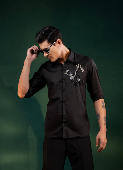 "EAGLE" EMBROIDERED ON A SHIRT