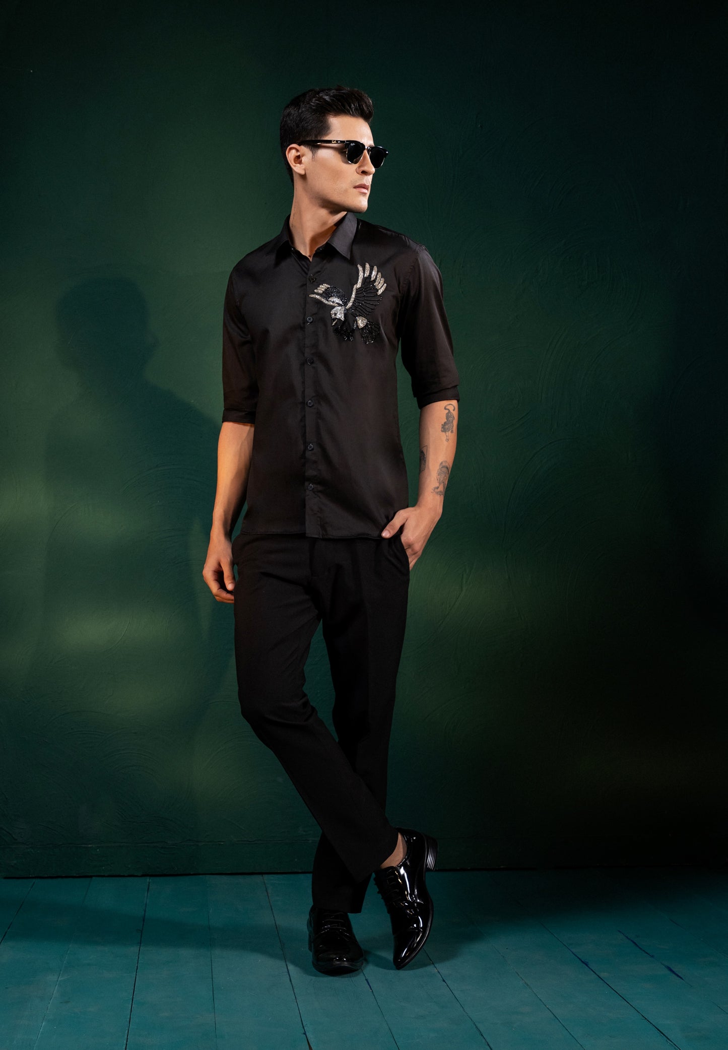 "EAGLE" EMBROIDERED ON A SHIRT