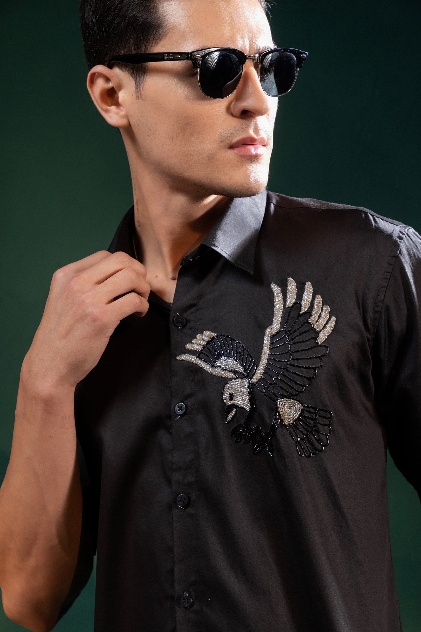 "EAGLE" EMBROIDERED ON A SHIRT